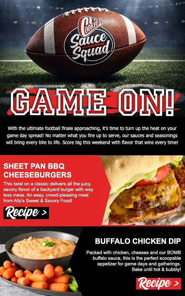 Cookies BBQ email example