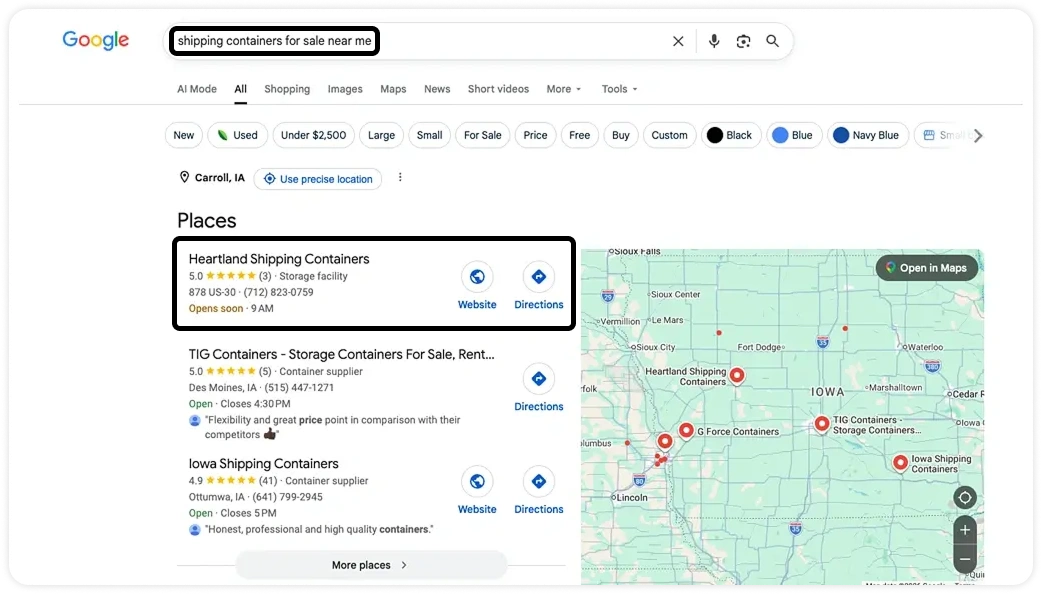 Heartland Shipping Local Map Pack