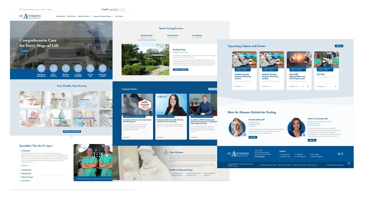 St. Anthony Regional Hospital Homepage