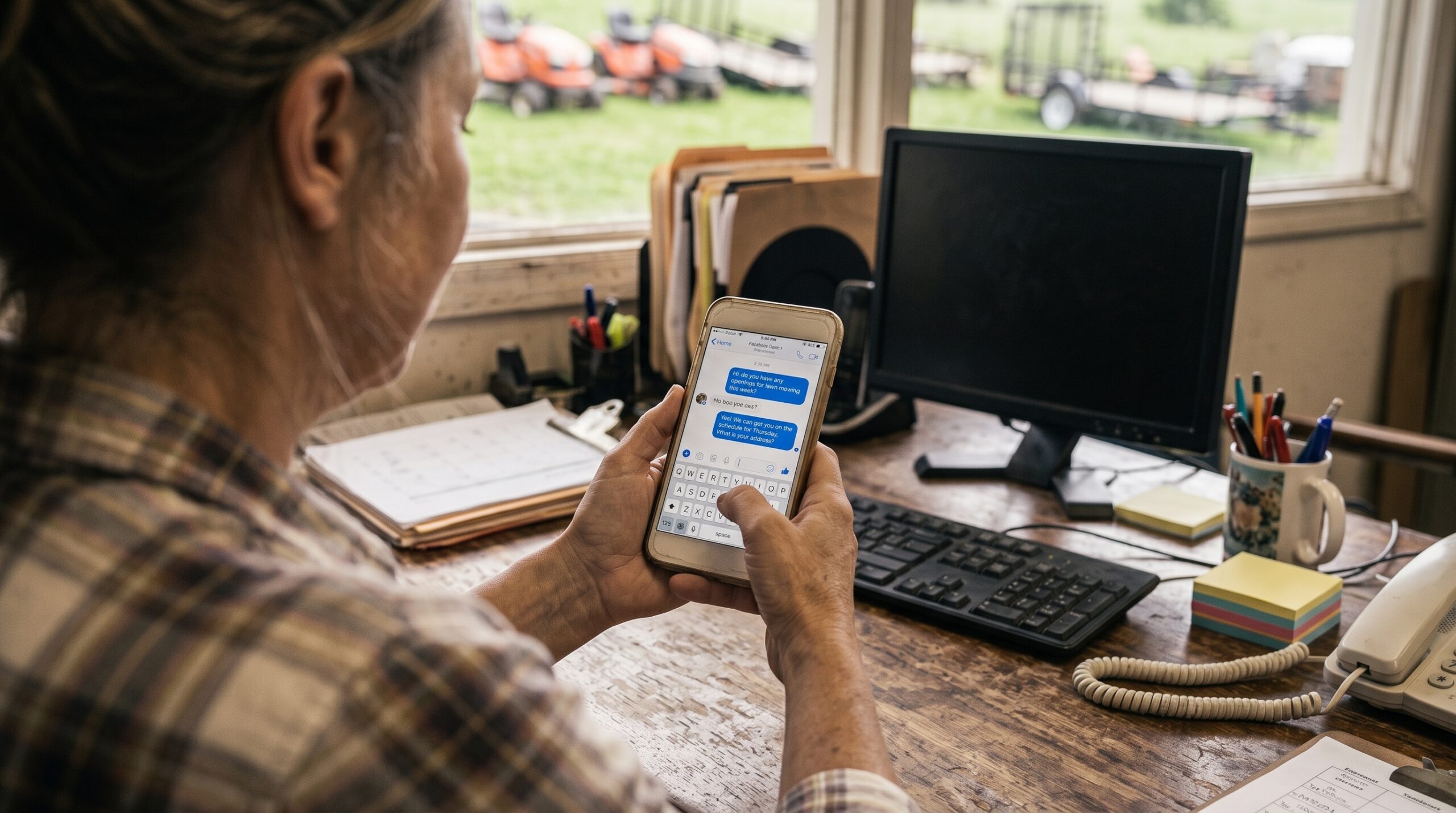 Facebook messenger leads for lawn care company.